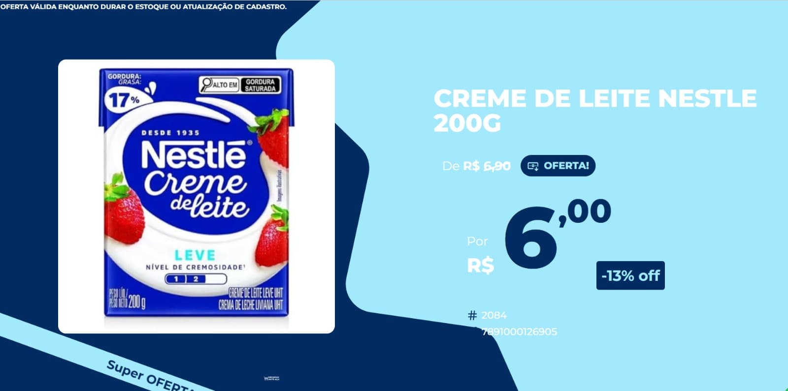 Oferta gerada automaticamente - exemplo 1