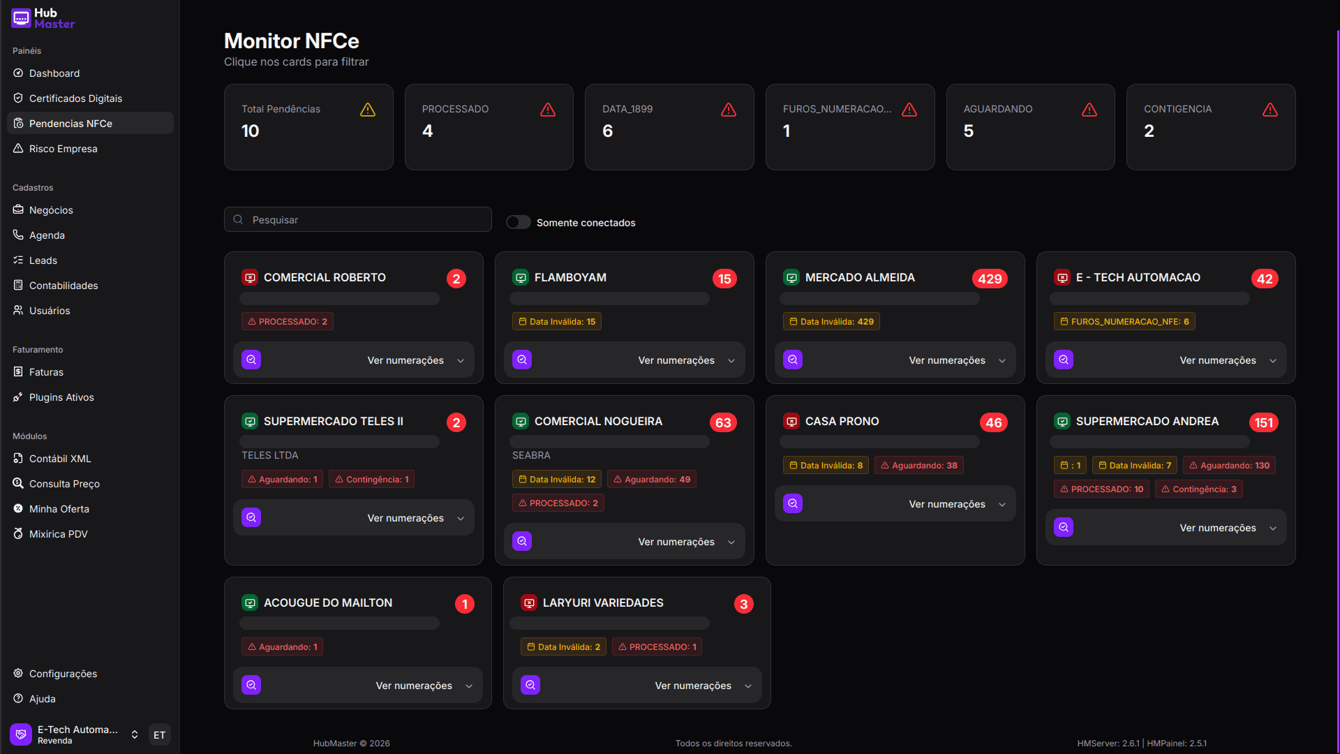 Demonstração do Monitor NFC-e