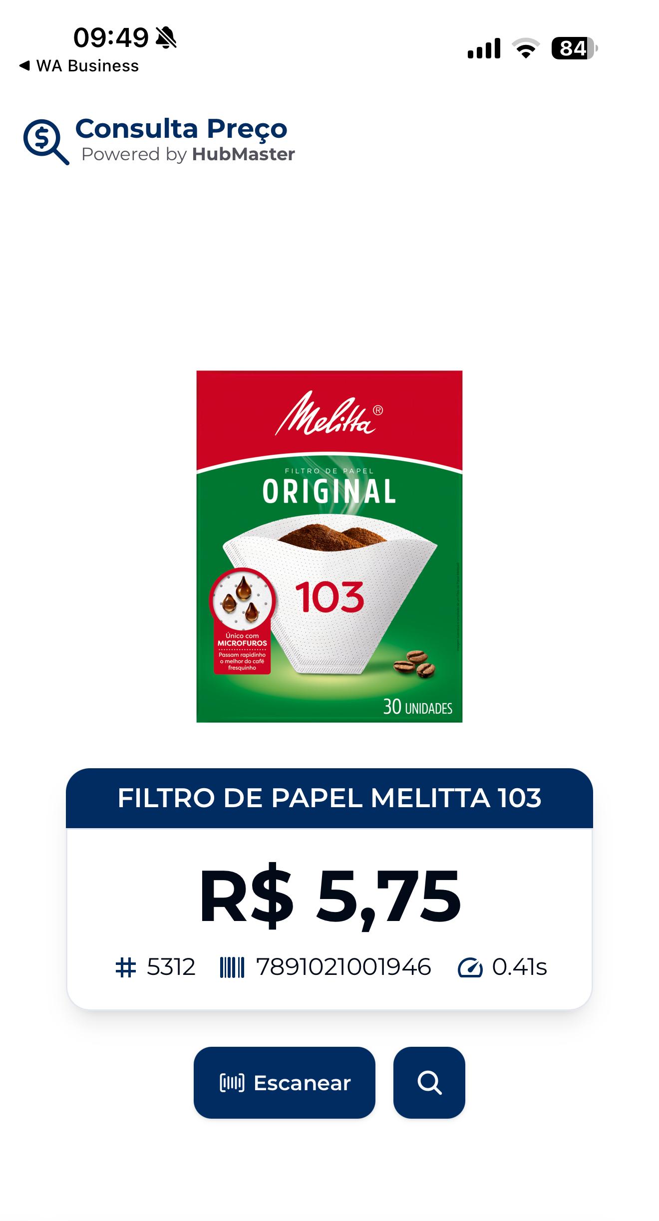 Consulta Preço HubMaster